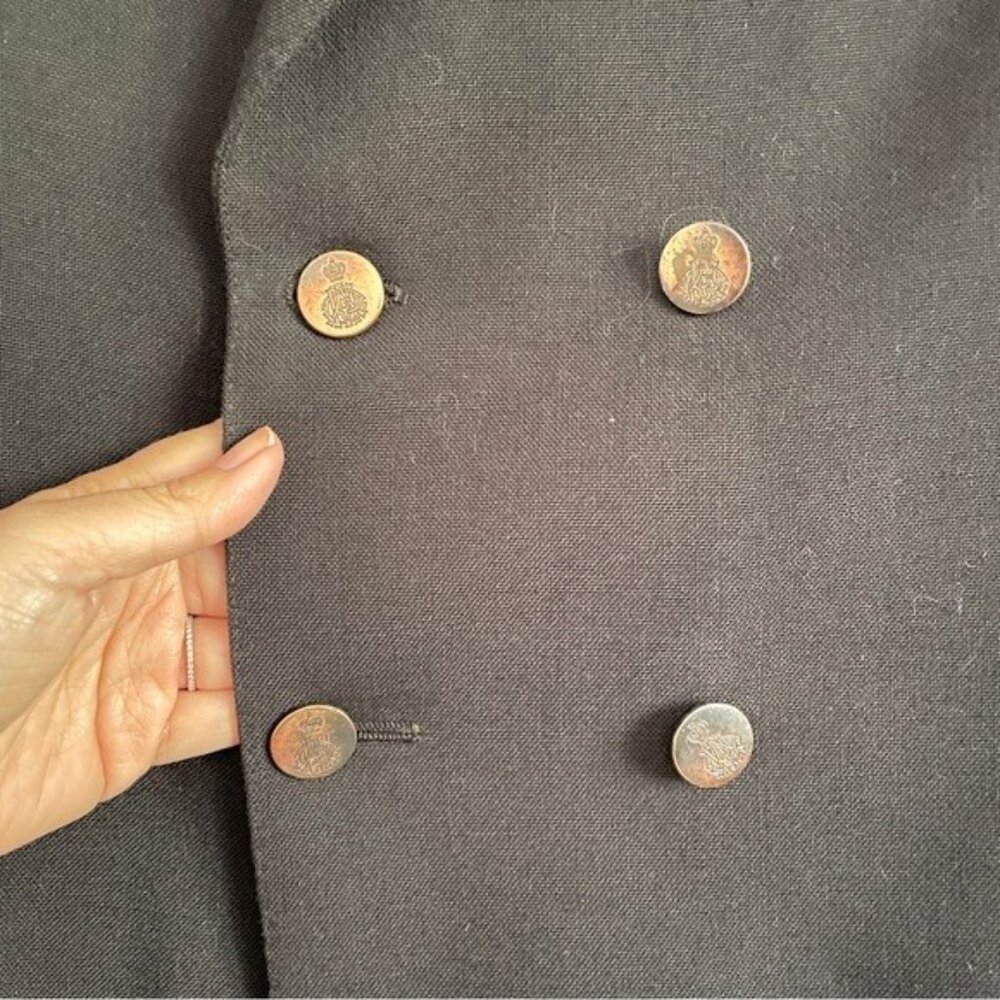 Vintage Christian Dior Black Double Breasted Wool Blend Blazer - 44 Long 🇨🇦 - Picture 5 of 13